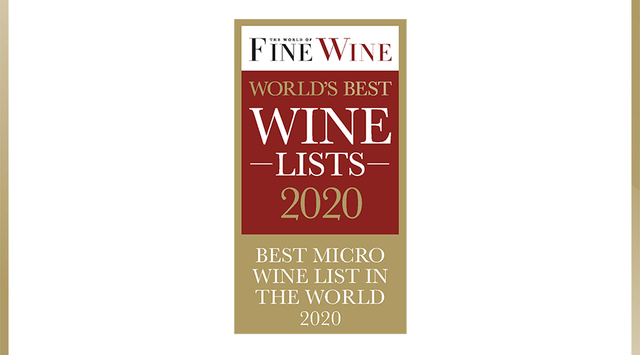 28-50 World Best Wine List 2020 Award